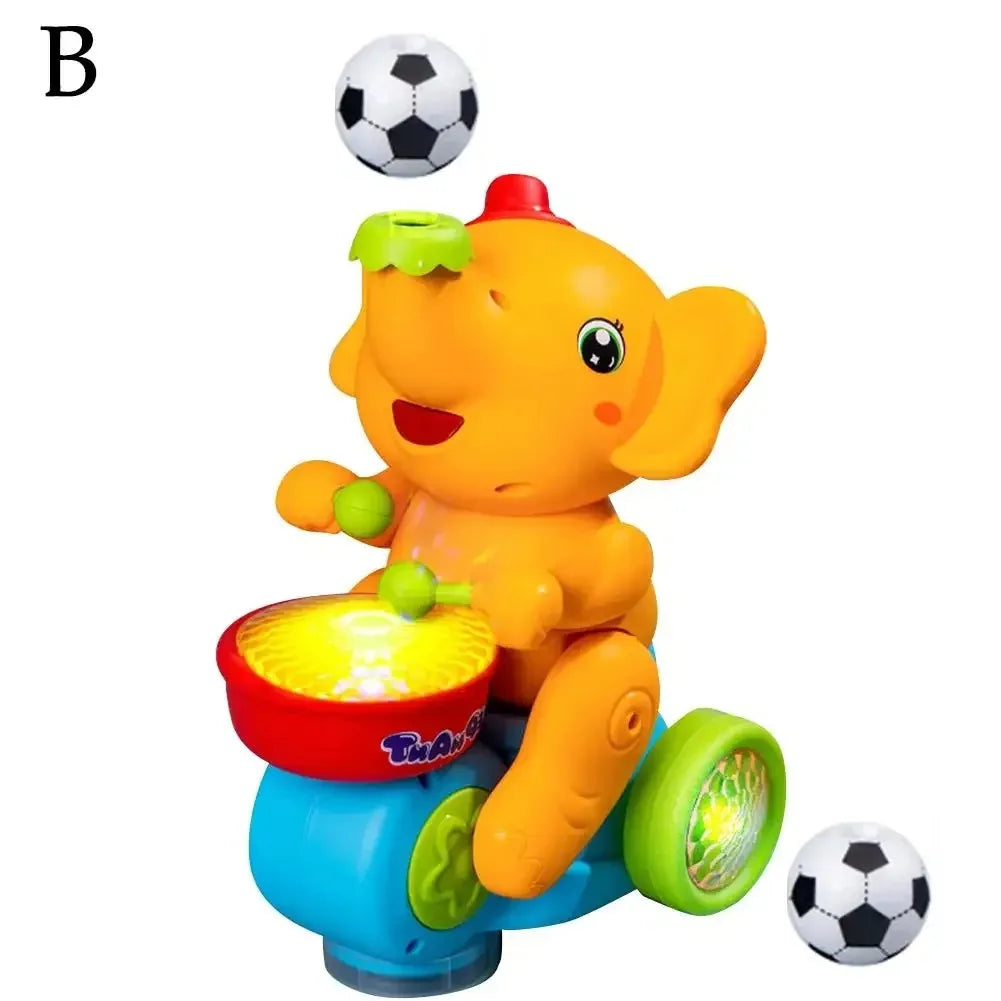 Musical Walking Elephant – LED Light-Up Drummer Toy for Kids
