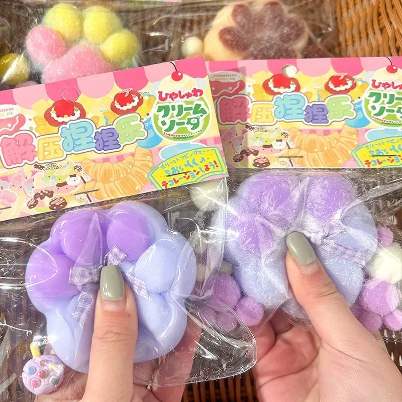 Cat Paw Mochi Squishy – Soft Silicone Stress Relief Toy