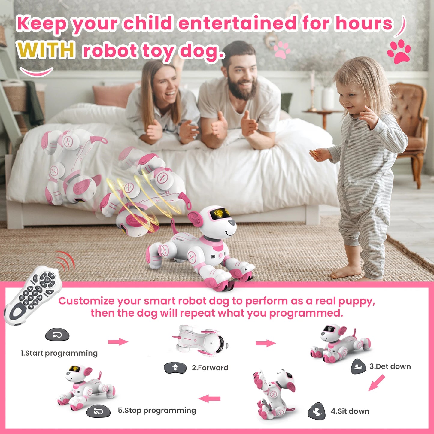 RC Robot Dog – Programmable Interactive Singing & Dancing Pet Toy