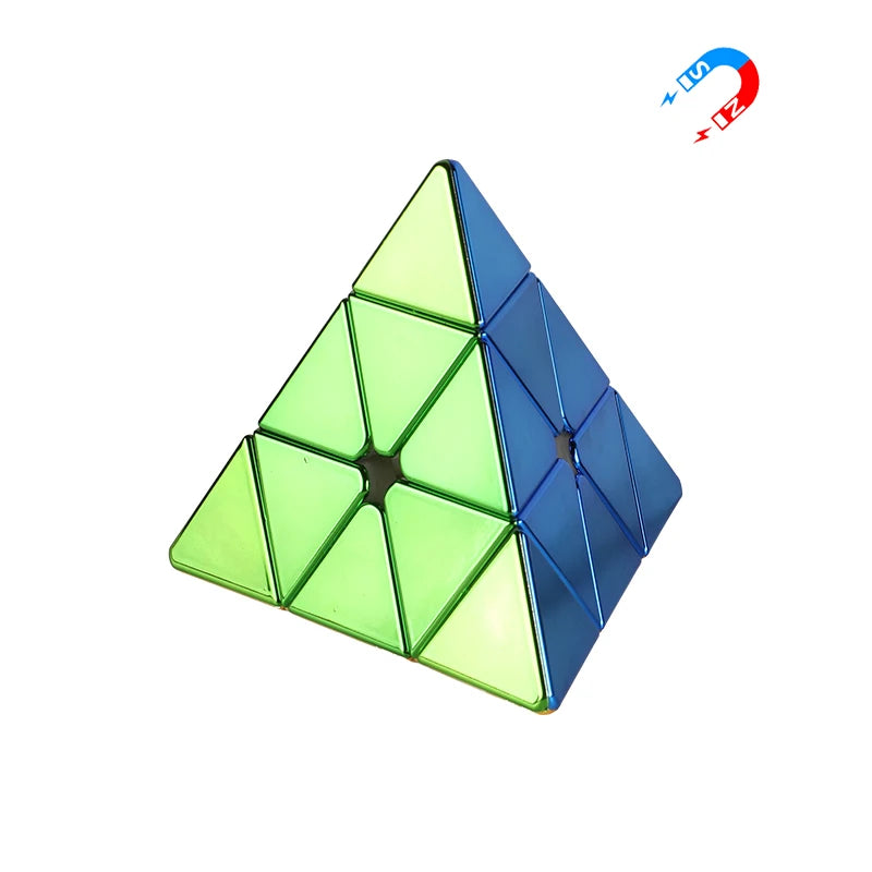 Speed Plating Magnetic Cube Set – 2x2, 3x3, Pyramid Stickerless