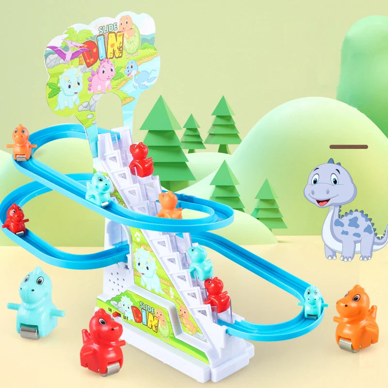 Electric Duck Race Track – LED Musical Climbing & Sliding Toy for Kids