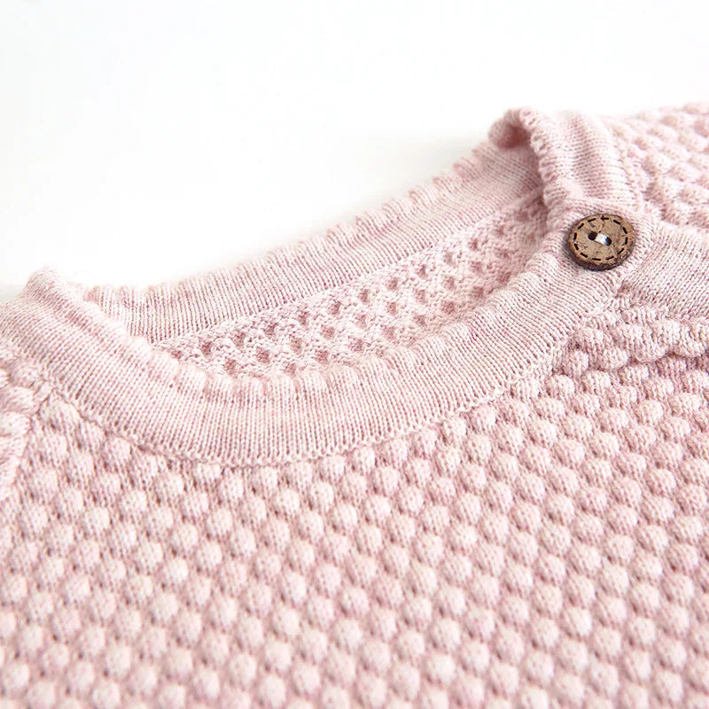 Spring Cotton Baby Clothes Set – Unisex Knitted Sweater & Pants Ensemble