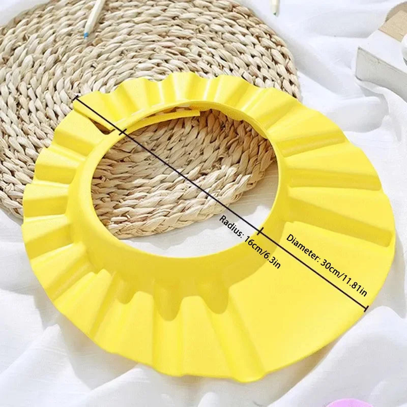 2Pcs Adjustable Waterproof Baby Shower Caps – Protect Eyes & Ears During Bath Time