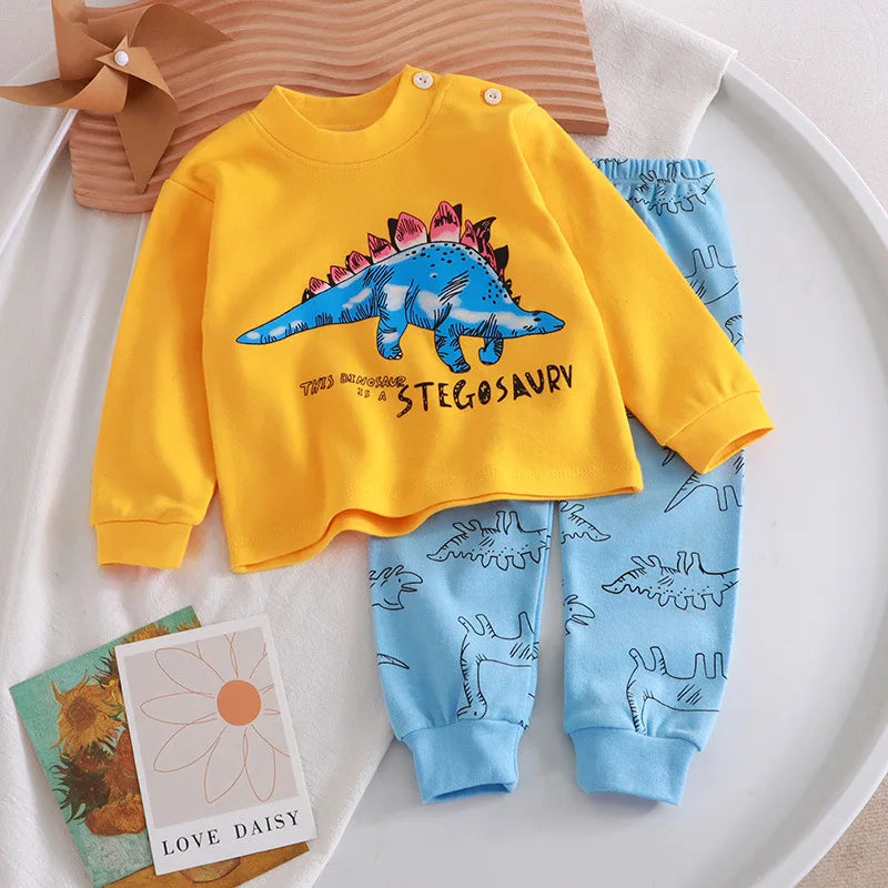 Autumn/Winter Baby Pajama Set – Cotton Long Sleeve Outfit (Boys & Girls)