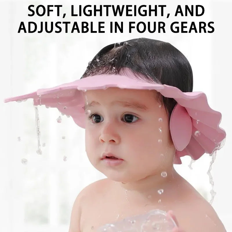 2Pcs Adjustable Waterproof Baby Shower Caps – Protect Eyes & Ears During Bath Time