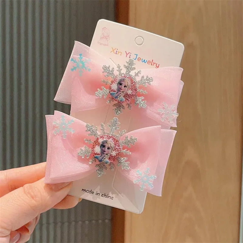 2-Piece Toddler Girl Princess Bow Hair Clips – Elegant Hair Accessories for Parties & Gifts