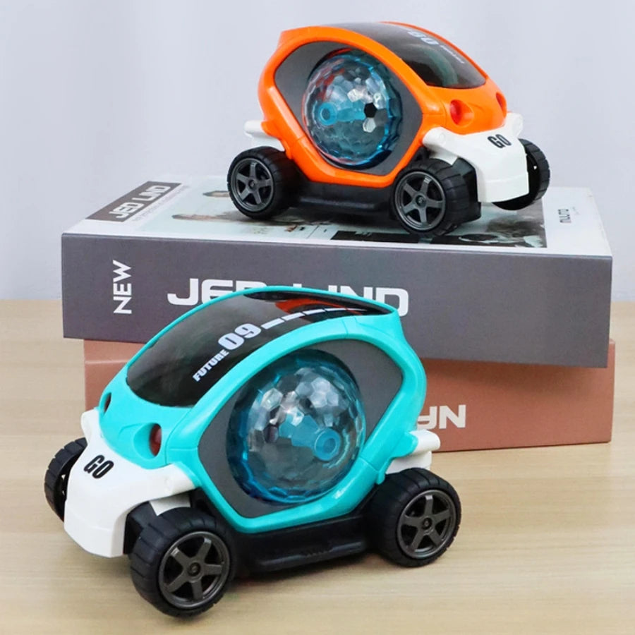 3D Rotating Musical Car – Electric Light-Up Auto-Spinning Toy for Kids