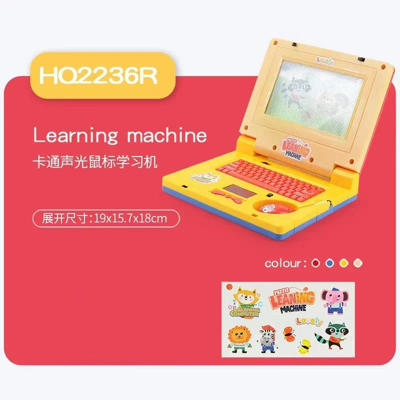 Mini Kids Laptop Toy – Light & Music Educational Cartoon Computer