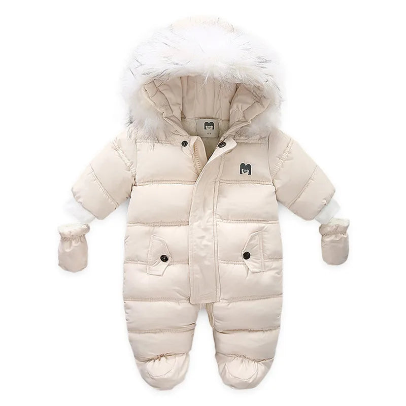 Winter Baby Jumpsuit – Warm Hooded Velvet Snowsuit