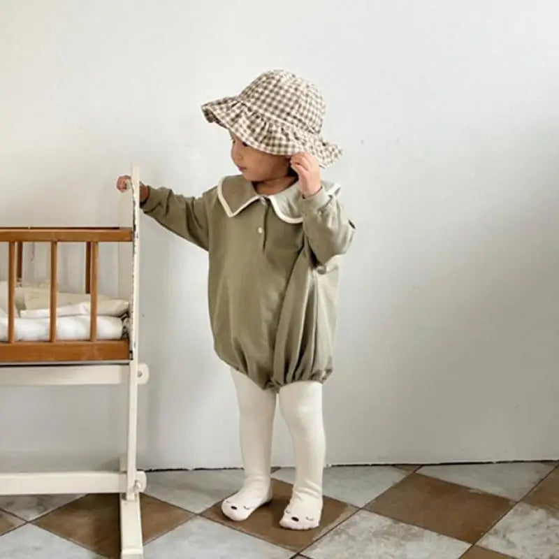 Baby Long Sleeve Bodysuit – Loose Cotton Jumpsuit for Boys & Girls (0-24M)