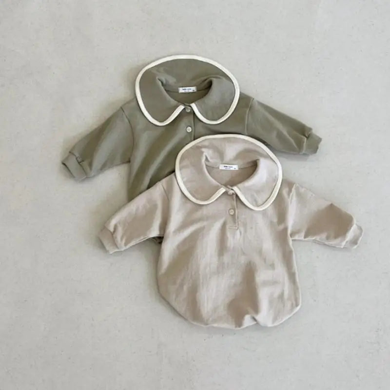 Baby Long Sleeve Bodysuit – Loose Cotton Jumpsuit for Boys & Girls (0-24M)