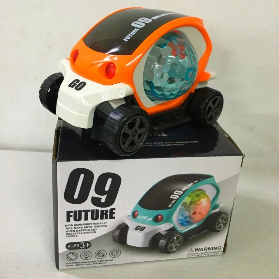 3D Rotating Musical Car – Electric Light-Up Auto-Spinning Toy for Kids