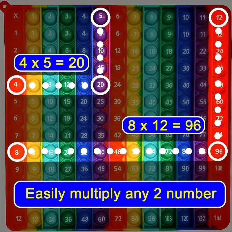 9x9 Multiplication Pop It – Educational Math Fidget Toy for Kids