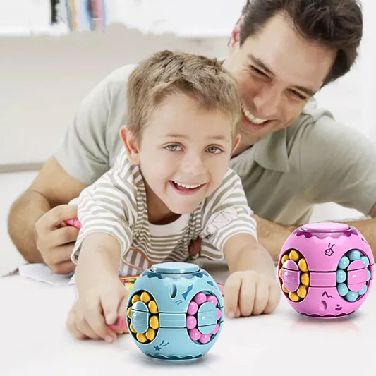 Rotating Bean Fidget Cube – Educational Finger Gyro Toy for Kids