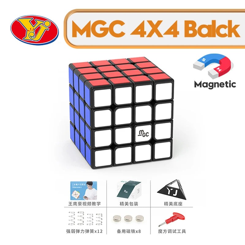 Magnetic Speed Cube Set – 4x4, Megaminx, & Pyramid Puzzle Toy
