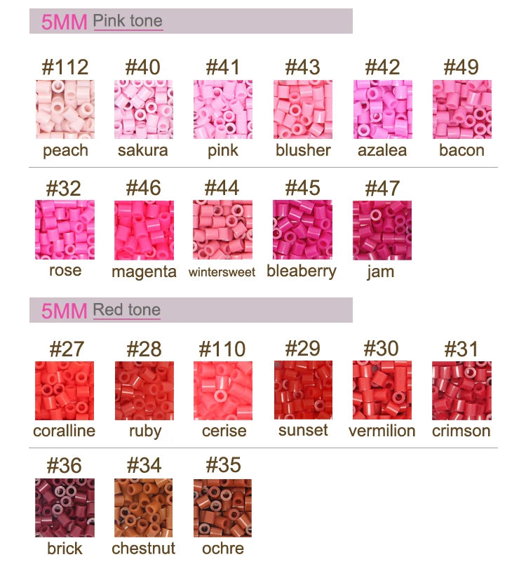 5mm Iron Beads Set – 1000PCS, 133 Colors DIY Pixel Art & Puzzle Toy for Kids