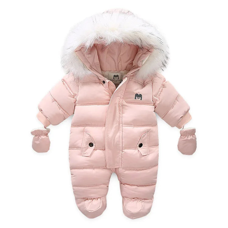 Winter Baby Jumpsuit – Warm Hooded Velvet Snowsuit