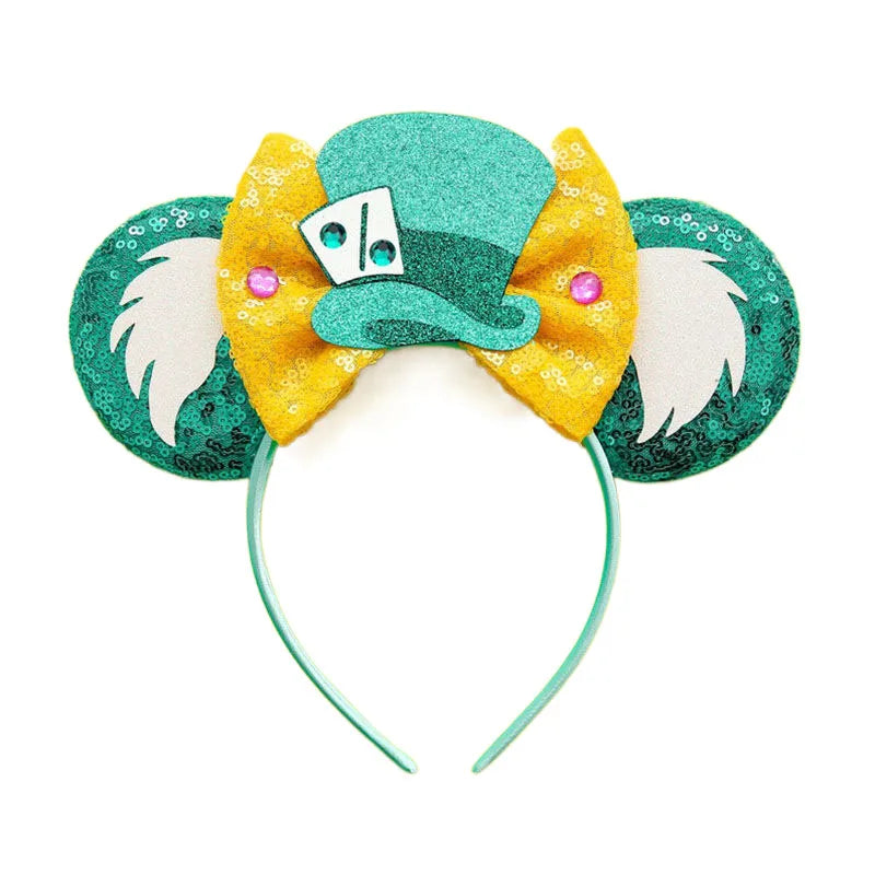 Sparkly Sequin Bow Ear Headband – Cute Cosplay & Party Hair Accessory