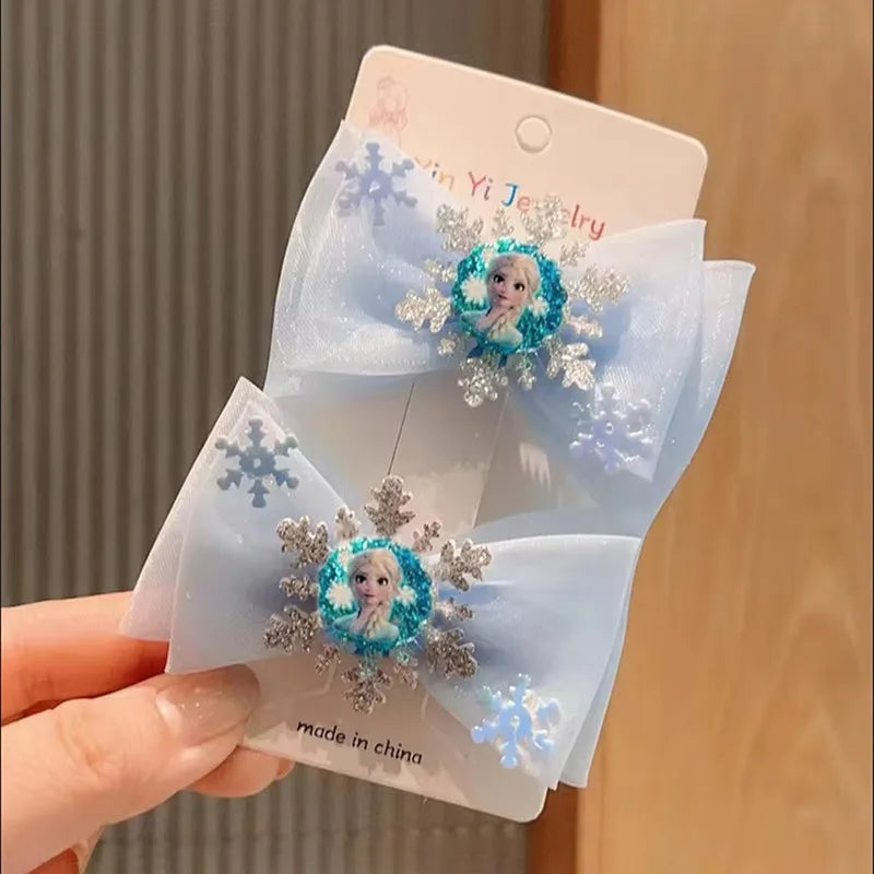 2-Piece Toddler Girl Princess Bow Hair Clips – Elegant Hair Accessories for Parties & Gifts
