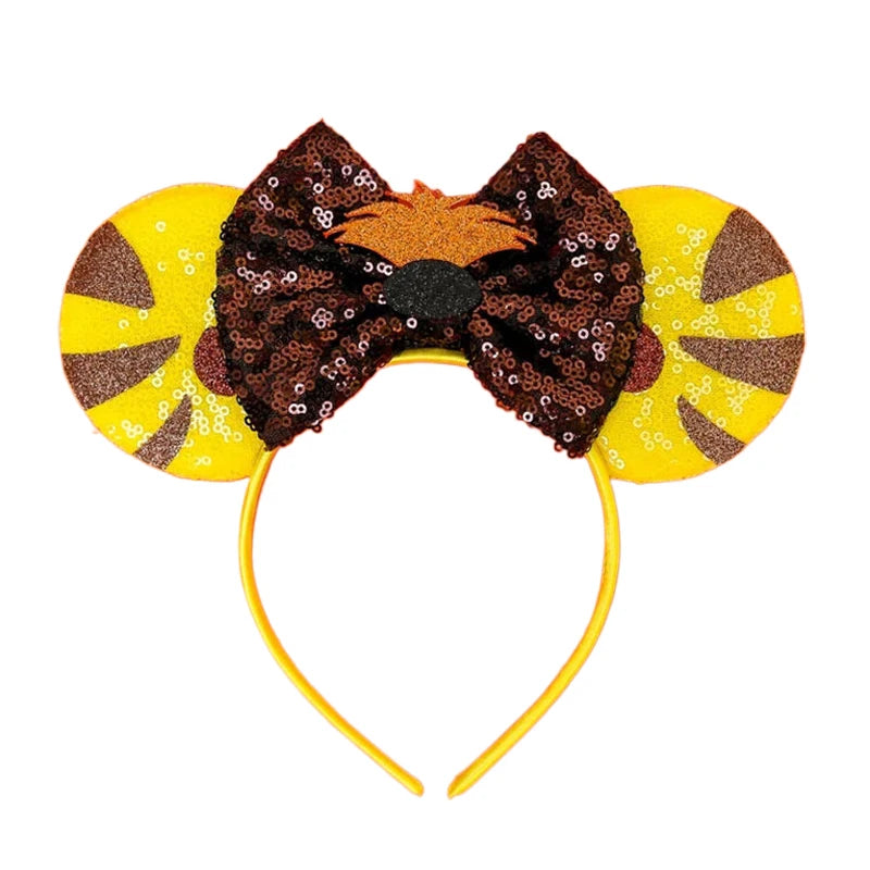 Sparkly Sequin Bow Ear Headband – Cute Cosplay & Party Hair Accessory