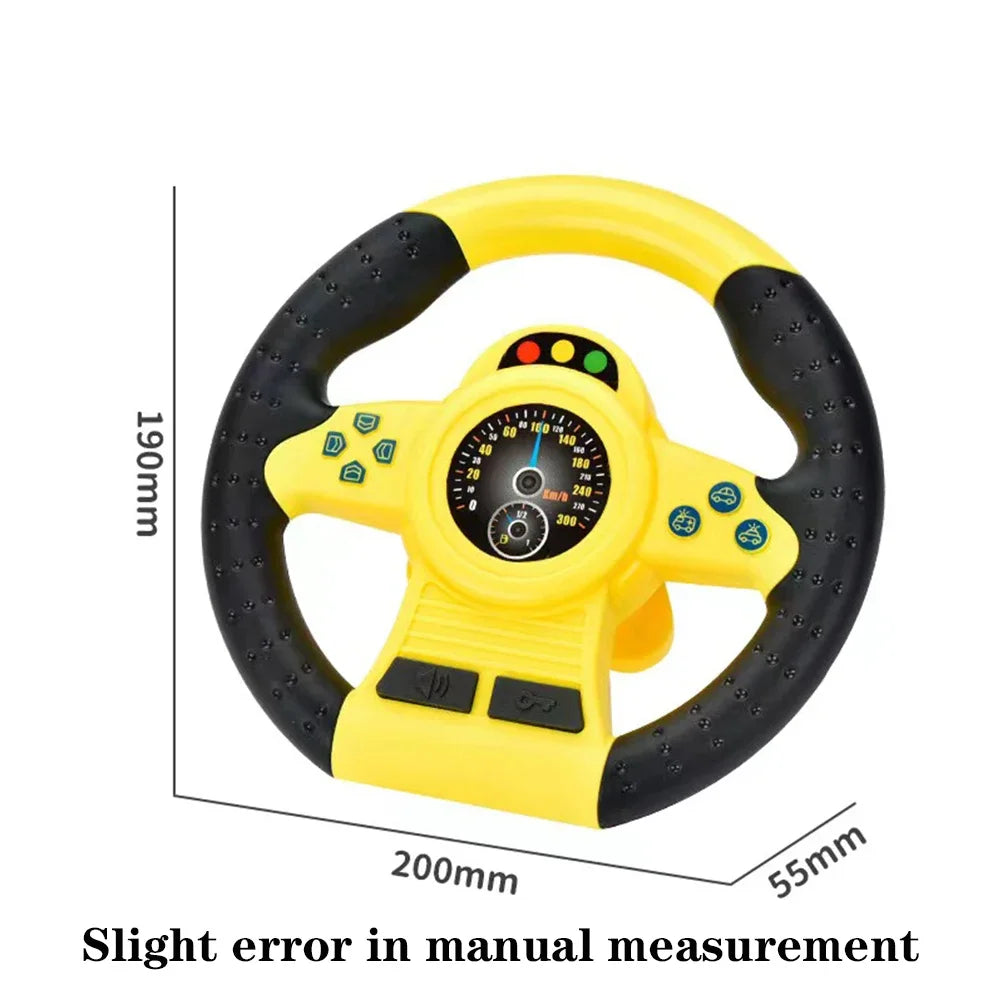 Kids' Steering Wheel Toy – Montessori Electric Musical Light-Up Copilot Toy