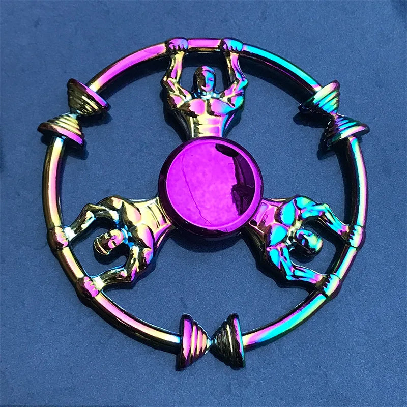 Rainbow Metal Fidget Spinner – High-Speed Stress Relief Toy