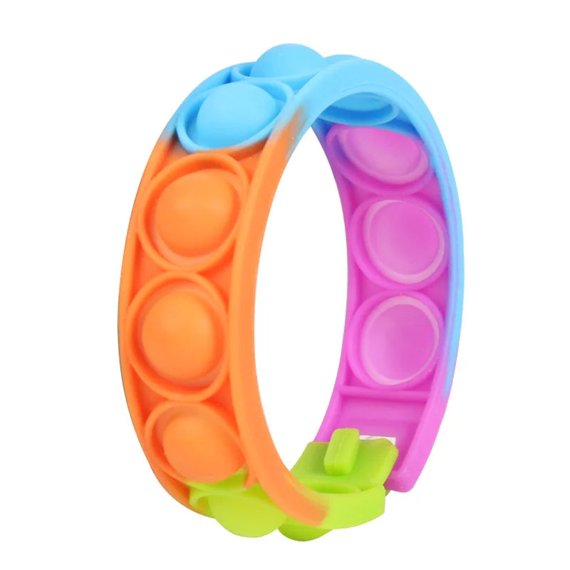 Pop Bubble Fidget Bracelet – Colorful Silicone Sensory Toy for Stress & Anxiety Relief