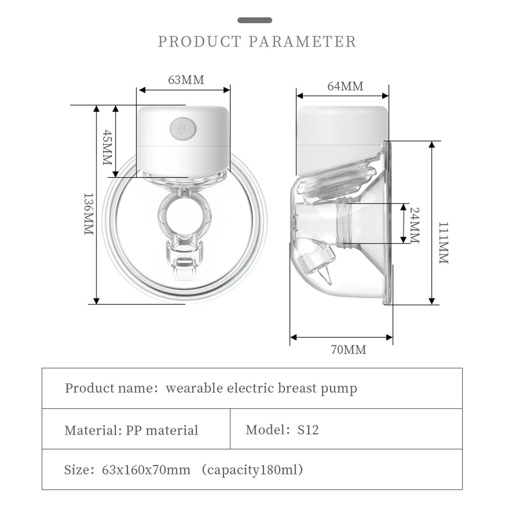 Wearable Hands-Free Electric Breast Pump | Portable & UV Disinfectable