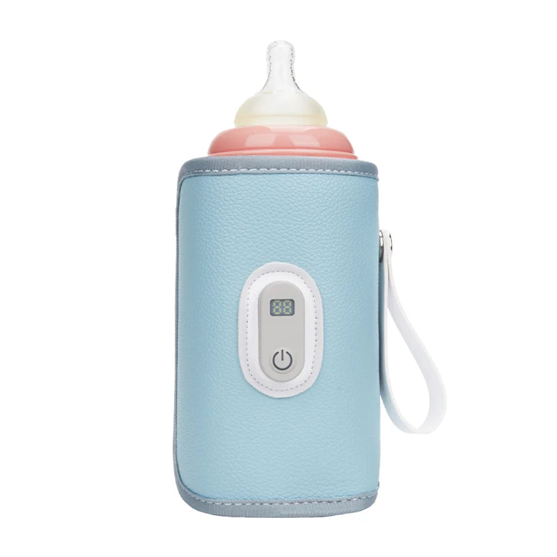 USB Baby Bottle Warmer – Portable Insulated Cover with Digital Temperature Display