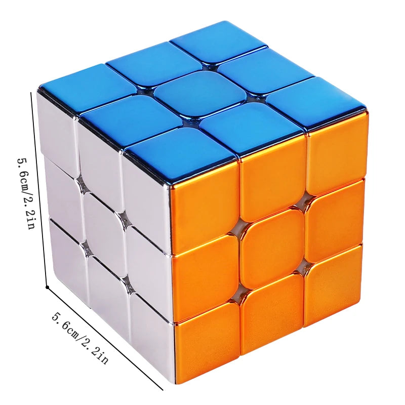 Speed Plating Magnetic Cube Set – 2x2, 3x3, Pyramid Stickerless