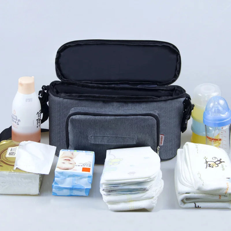 Baby Stroller Organizer – Large Capacity Diaper Bag for Travel & Storage