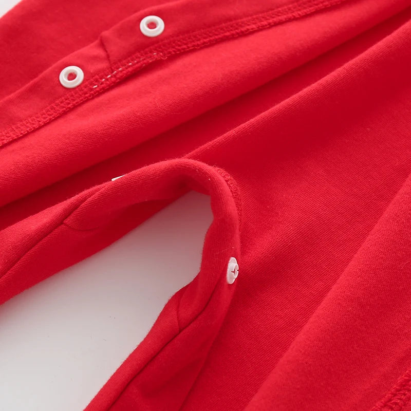 Full Moon Baby Outfit – Red Newborn Romper for 1-Year-Old Princess