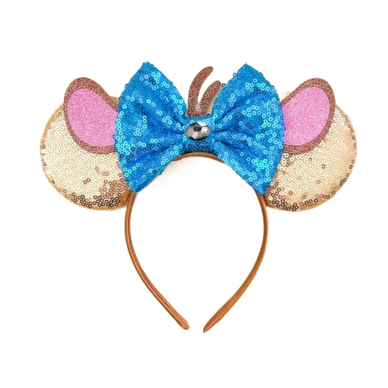 Sparkly Sequin Bow Ear Headband – Cute Cosplay & Party Hair Accessory