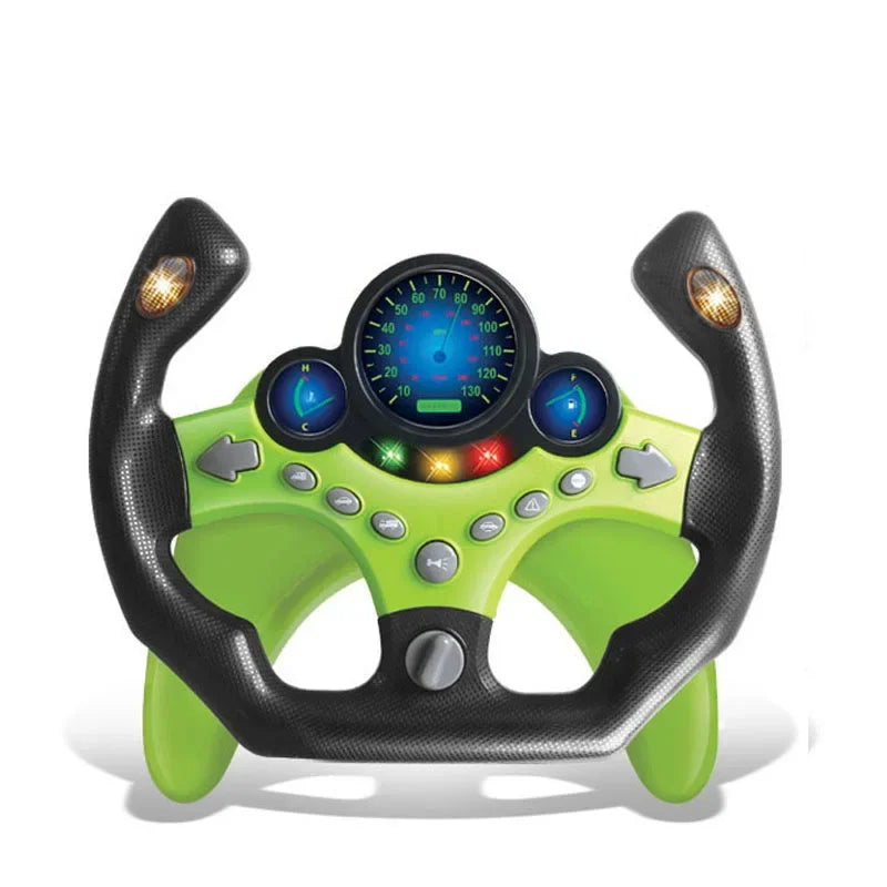 Kids' Steering Wheel Toy – Montessori Electric Musical Light-Up Copilot Toy
