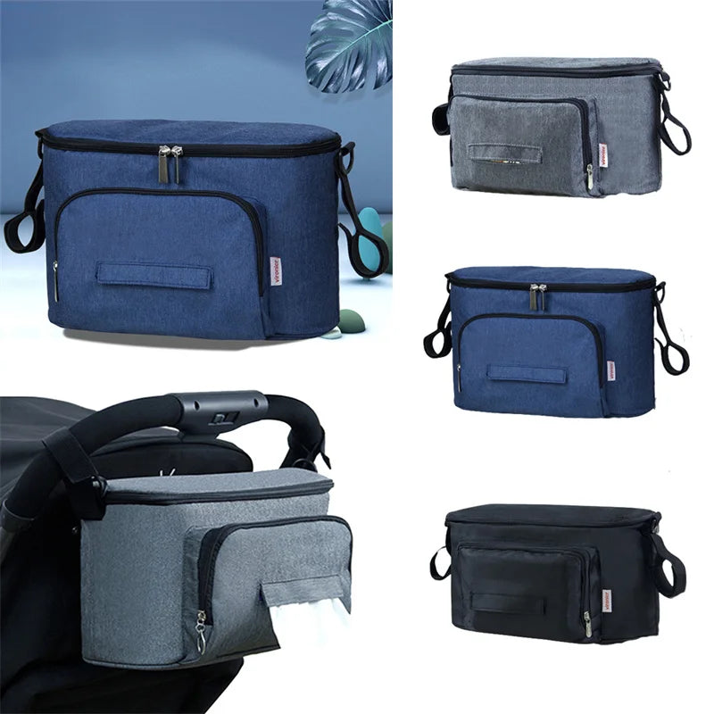Baby Stroller Organizer – Large Capacity Diaper Bag for Travel & Storage