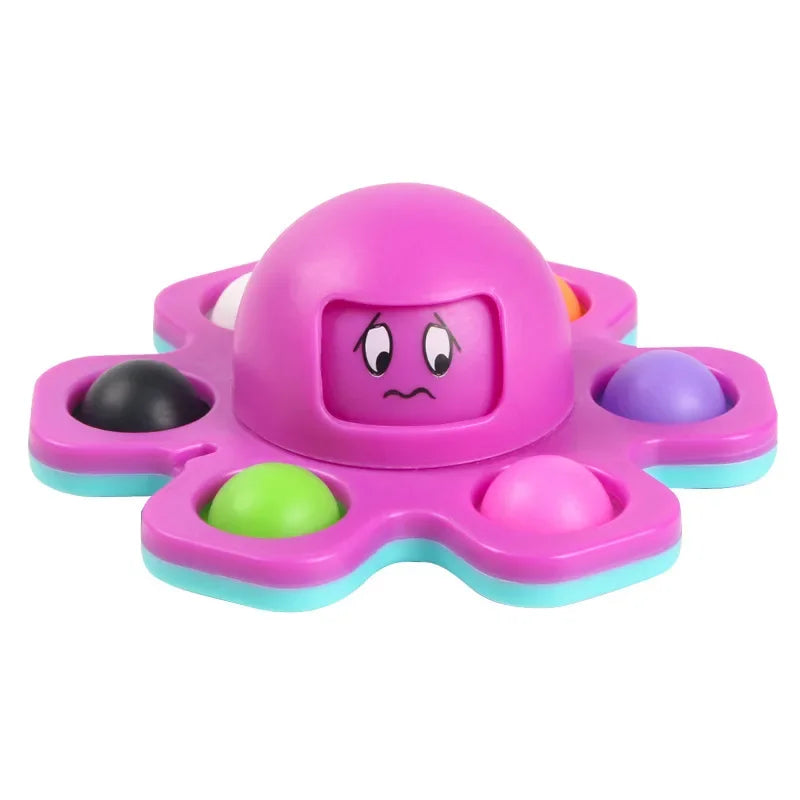 3-in-1 Flip Octopus Fidget – Spinner, Pop It & Face-Changing Sensory Toy