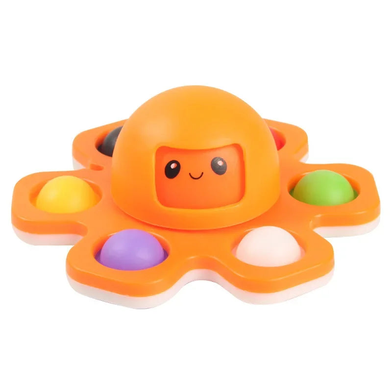 3-in-1 Flip Octopus Fidget – Spinner, Pop It & Face-Changing Sensory Toy