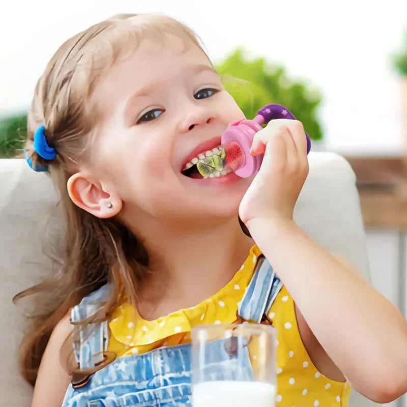 3PCS Newborn Food Feeder – Silicone Pacifier & Spoon for Baby Feeding