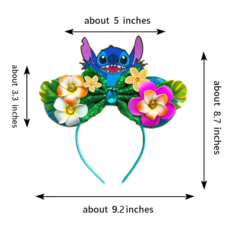 Sparkly Sequin Bow Ear Headband – Cute Cosplay & Party Hair Accessory