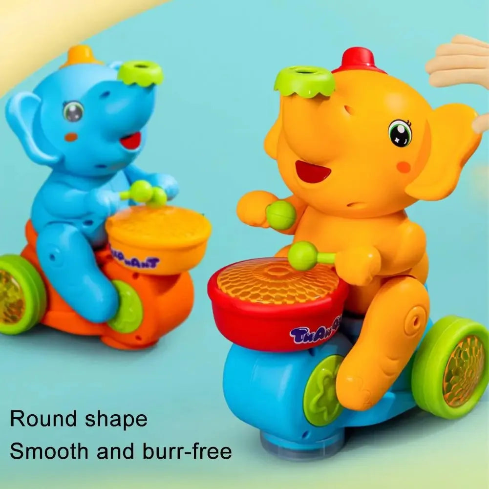 Musical Walking Elephant – LED Light-Up Drummer Toy for Kids