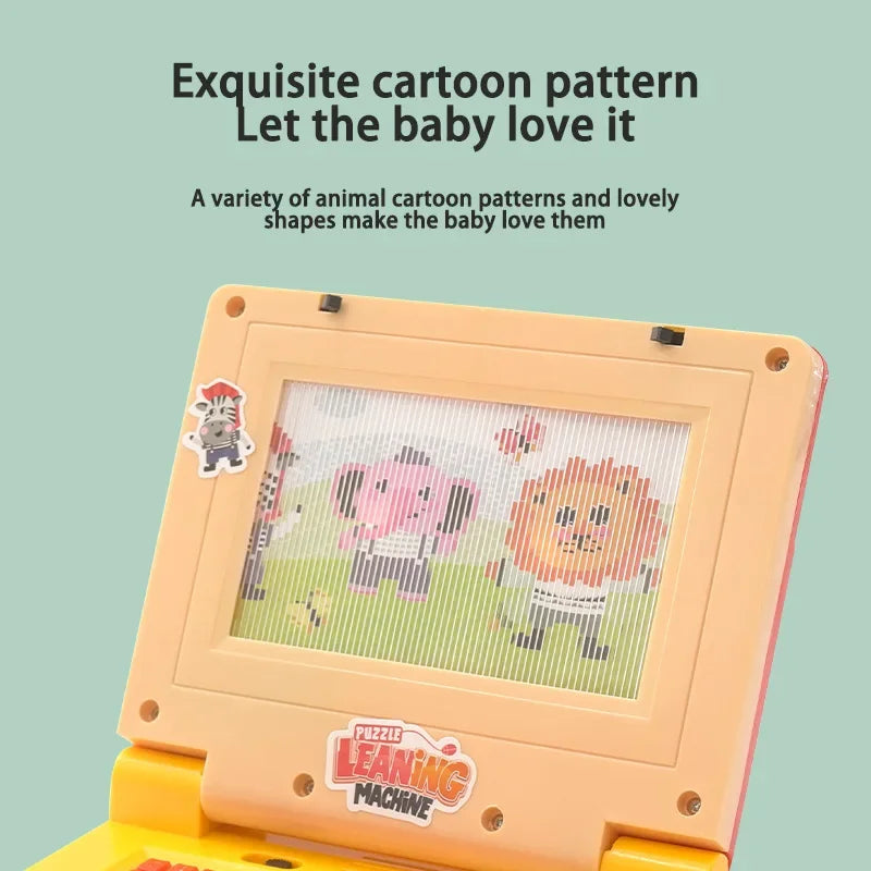 Mini Kids Laptop Toy – Light & Music Educational Cartoon Computer