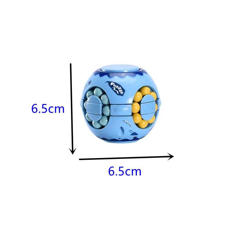 Rotating Bean Fidget Cube – Educational Finger Gyro Toy for Kids