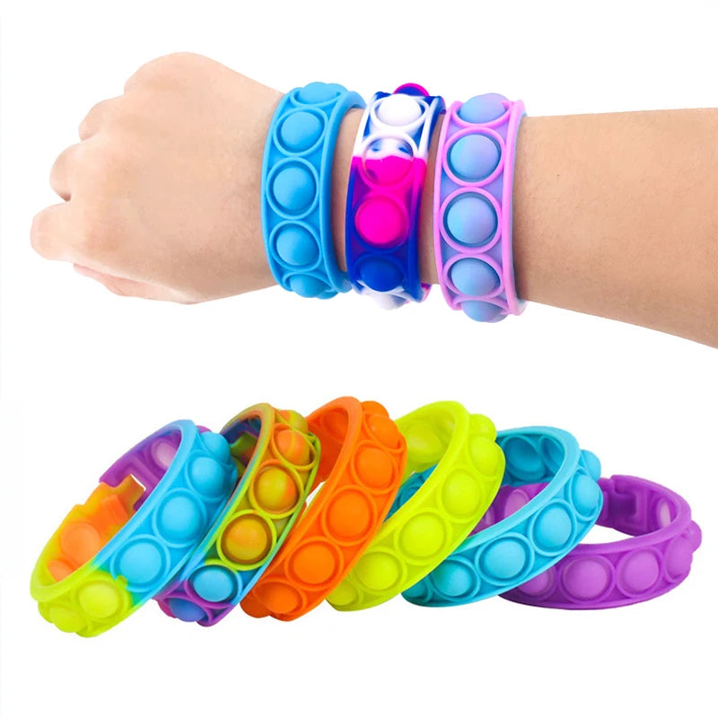 Pop Bubble Fidget Bracelet – Colorful Silicone Sensory Toy for Stress & Anxiety Relief