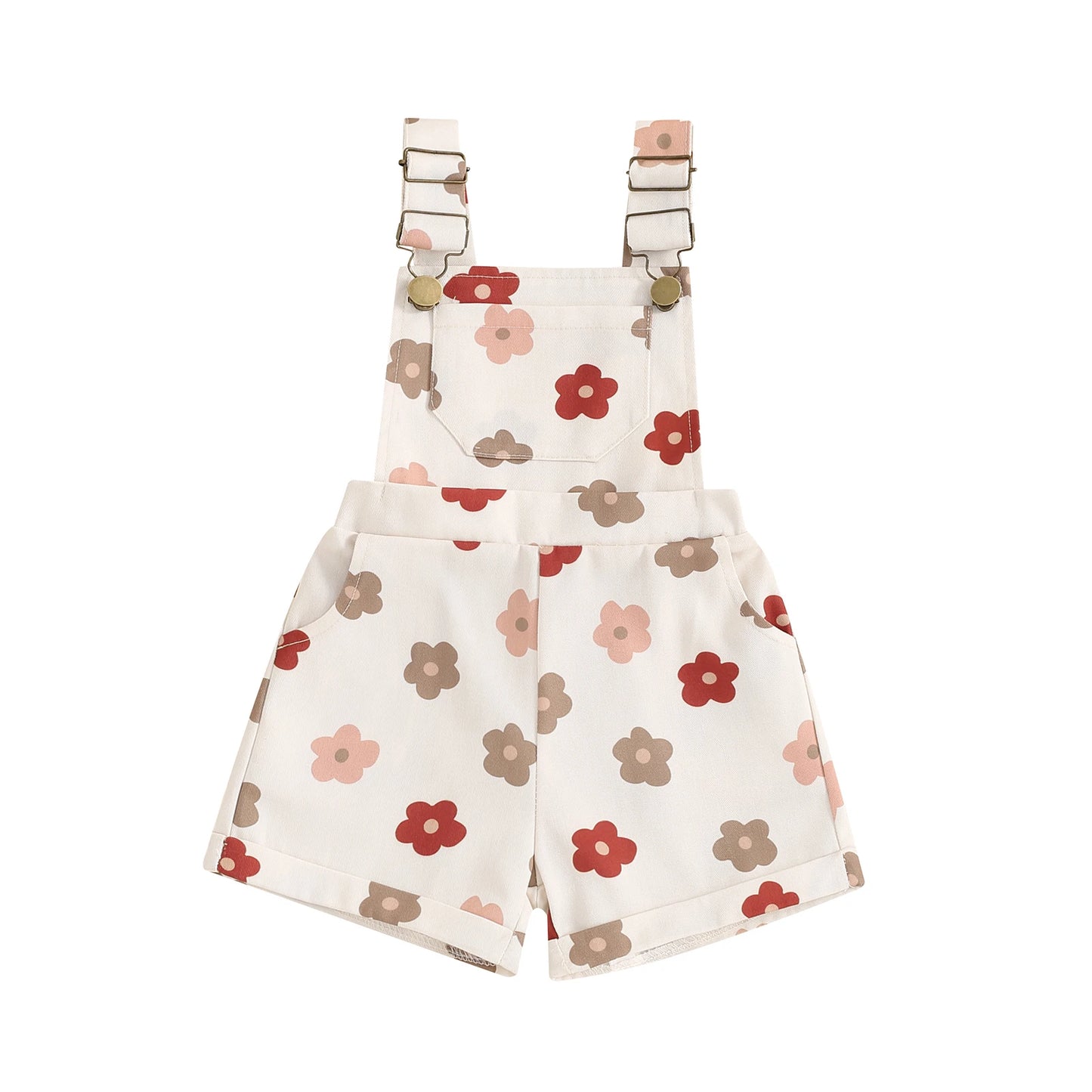 Kids' Overalls – 0-6Y Sleeveless Denim Jumpsuit with Prints