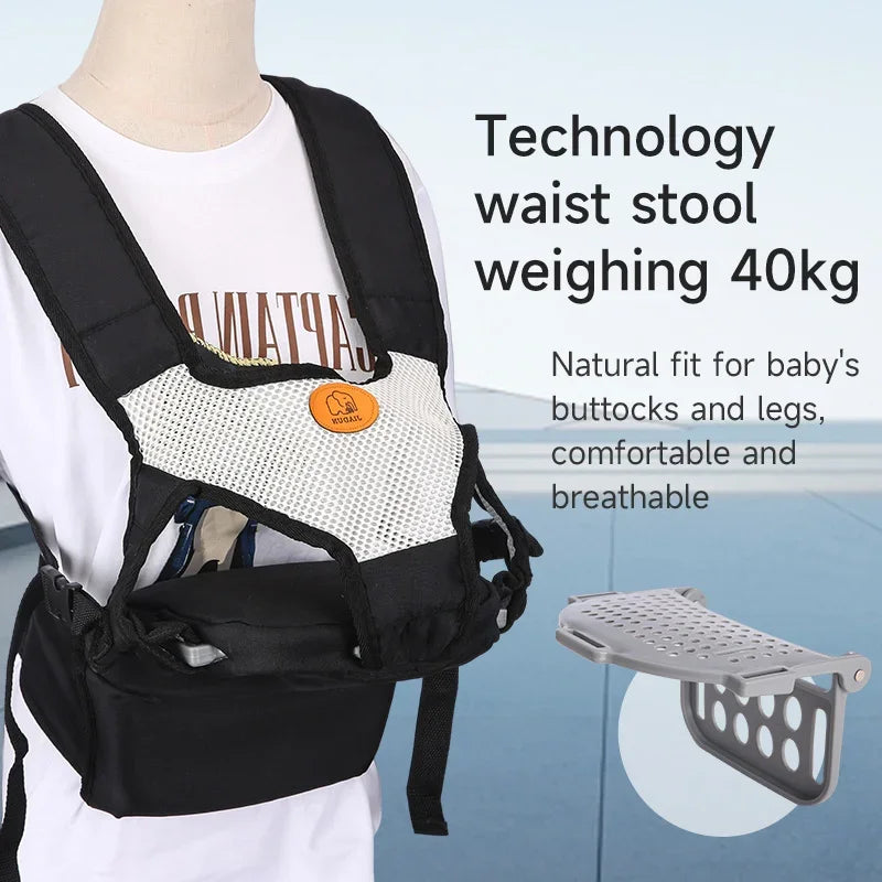 Ergonomic Baby Carrier Waist Stool – Hipseat Sling for Infants (3-36M)