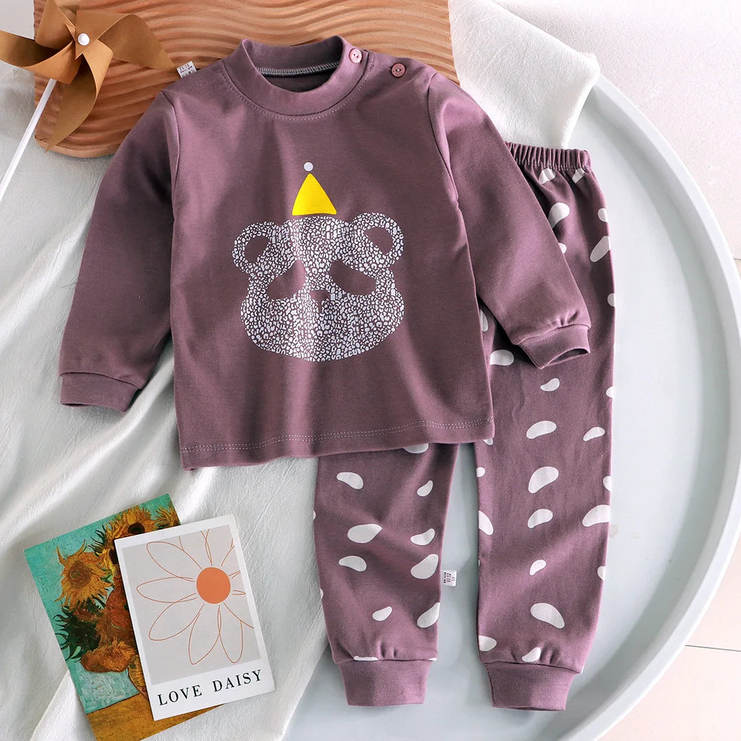 Autumn/Winter Baby Pajama Set – Cotton Long Sleeve Outfit (Boys & Girls)