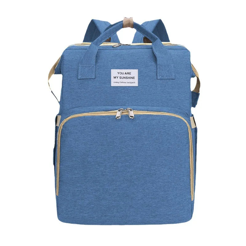 Dual-Use Folding Mummy Bag – Large Capacity Maternal & Infant Backpack