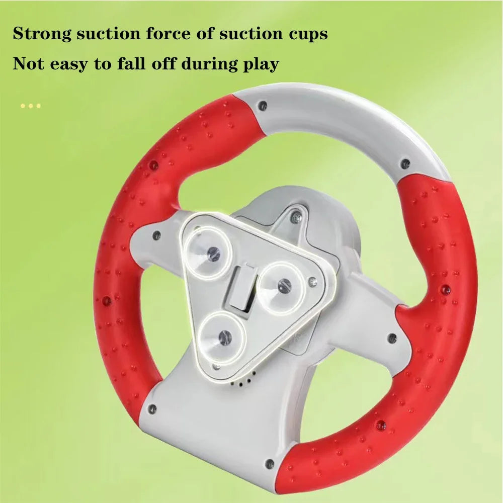 Kids' Steering Wheel Toy – Montessori Electric Musical Light-Up Copilot Toy