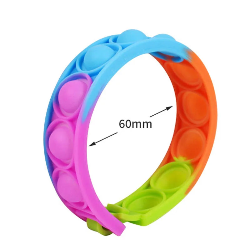 Pop Bubble Fidget Bracelet – Colorful Silicone Sensory Toy for Stress & Anxiety Relief