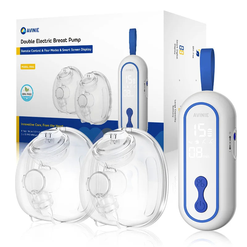 Portable Hands-Free Electric Breast Pump, Low Noise, 4 Modes, 15 Levels, Double Breast Milk Pump